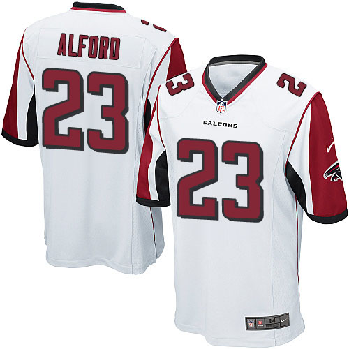 Men's Game Robert Alford Nike Jersey White Road - #23 NFL Atlanta Falcons